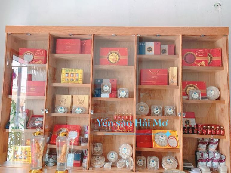 Một số sản phẩm tại cửa hàng của Yến sào Hải Mơ Biên Hòa 