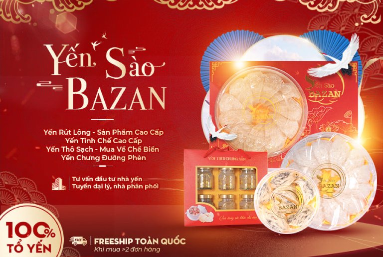 Yến sào Bazan là một trong những cửa hàng yến sào Buôn Ma Thuột được đánh giá cao về chất lượng